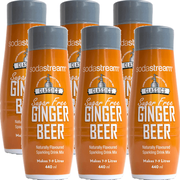 SodaStream Ginger Beer Sugar Free Syrup Soda Mix 440mL Pack 6 BULK 1424211610 (6 Pack) - SuperOffice