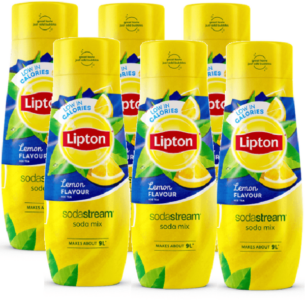 SodaStream Lipton Ice Tea Lemon Syrup Mix 440ml Pack 6 BULK 1924215610 (Lemon 6 Pack) - SuperOffice