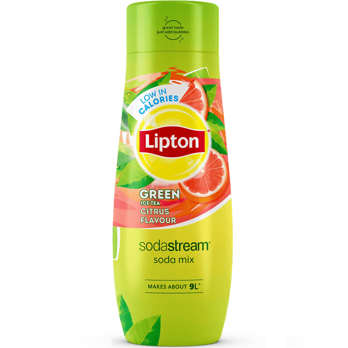 SodaStream Lipton Lemon Peach Green Ice Tea Variety Assorted Pack Syrup Mix 440mL Pack 6 [SODA5] Lipton Lemon|Peach|Green Tea| - SuperOffice