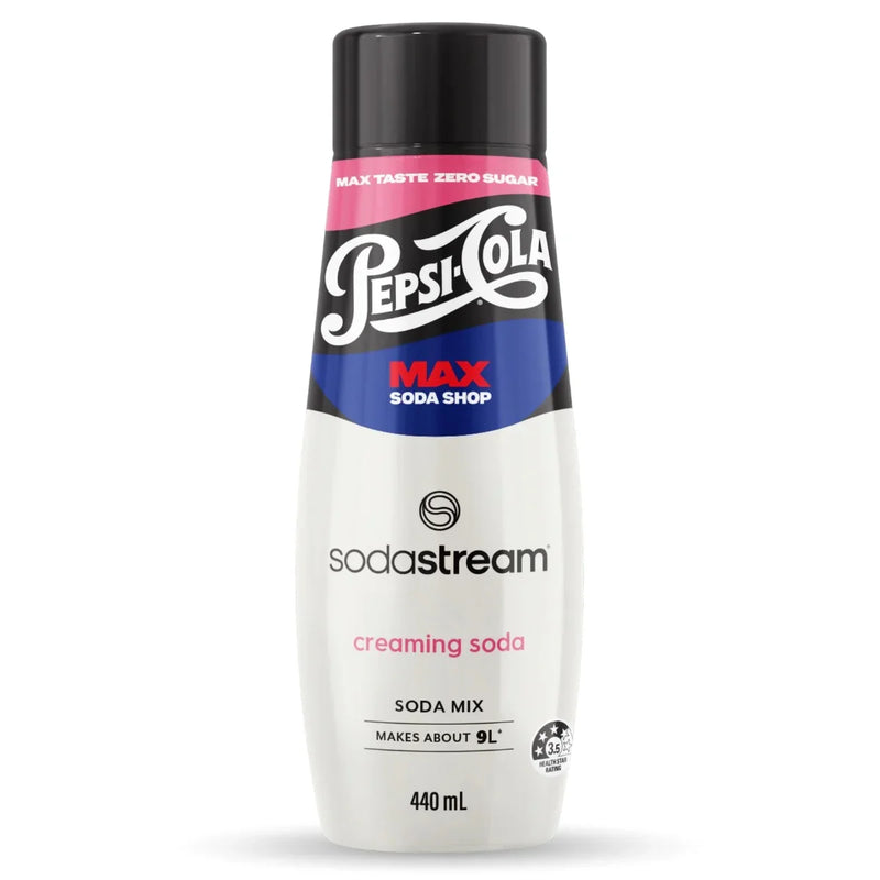 SodaStream Pepsi Max Creaming Soda Syrup Mix No Sugar 440mL Pack 6 BULK 1924241610 (6 Pack) - SuperOffice