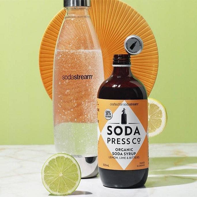 SodaStream Soda Press Co Lemon Lime & Bitters Organic Syrup Mix 500ml Pack 6 BULK 1024812610 - SuperOffice