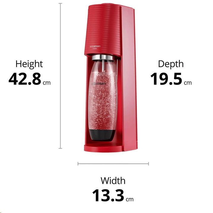 Sodastream Terra Starter Pack Soft Fizzy Drink Sparkling Maker Soda Stream Red 1012811612 - SuperOffice