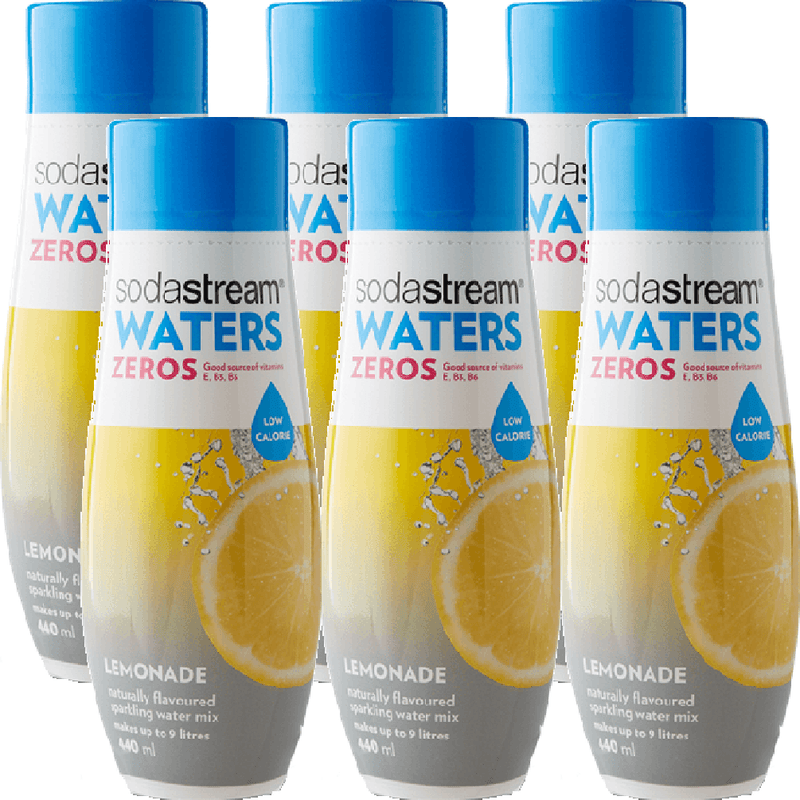 SodaStream Zero Sugar Lemonade Syrup Soda Mix 440mL Low Calorie Pack 6 BULK 1024259610 (6 Pack) - SuperOffice