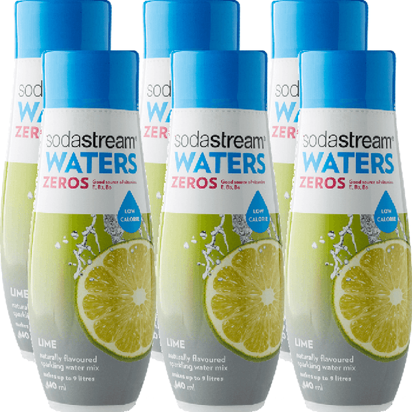 SodaStream Zero Sugar Lime Syrup Soda Mix 440mL Low Calorie Pack 6 BULK 1024263610 (6 Pack) - Lime - SuperOffice