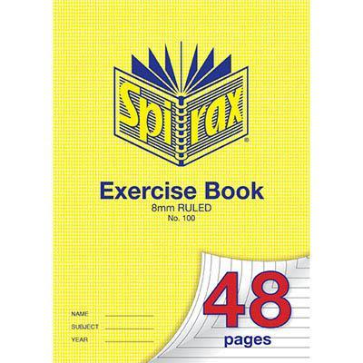 Spirax 100 Exercise Book Ruled 8Mm 70Gsm 48 Page A4 56100 - SuperOffice