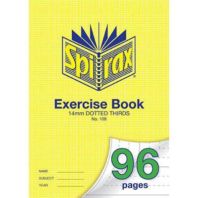 Spirax 109 Exercise Book Dotted Thirds 14Mm 70Gsm 96 Page A4 56109 - SuperOffice