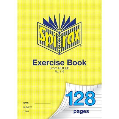 Spirax 110 Exercise Book Ruled 8Mm 70Gsm 128 Page A4 56110 - SuperOffice
