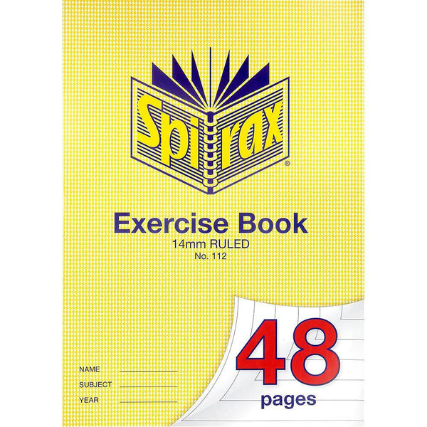 Spirax 112 Exercise Book Ruled 14Mm 70Gsm 48 Page A4 56112 - SuperOffice