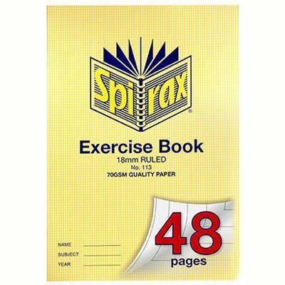 Spirax 113 Exercise Book Ruled 18Mm 70Gsm 48 Page A4 56113 - SuperOffice
