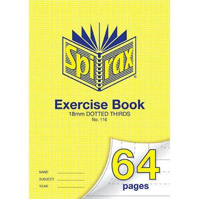 Spirax 116 Exercise Book Dotted Thirds 18Mm 70Gsm 64 Page A4 56116 - SuperOffice