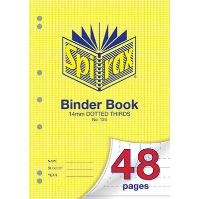 Spirax 124 Binder Book 14Mm Dotted Thirds 48 Page A4 56124 - SuperOffice