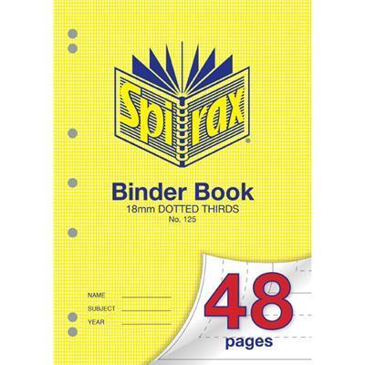 Spirax 125 Binder Book 18Mm Dotted Thirds 48 Page A4 56125 - SuperOffice