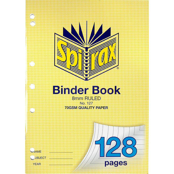Spirax 127 Binder Notebook 8Mm Ruled 128 Page A4 56127 - SuperOffice