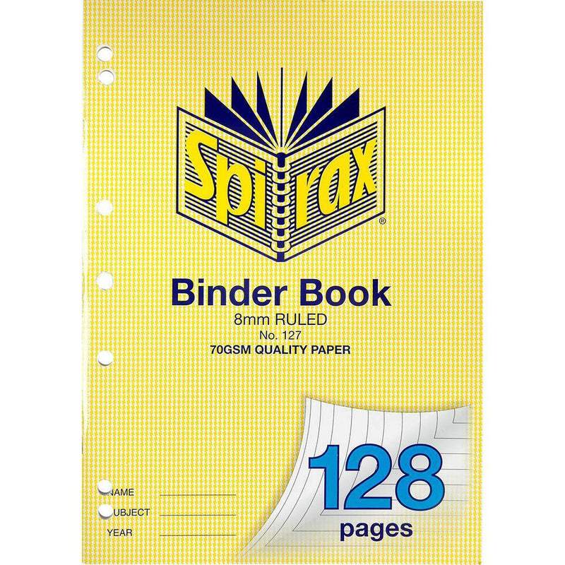 Spirax 127 Binder Notebook 8Mm Ruled 128 Page A4 56127 - SuperOffice