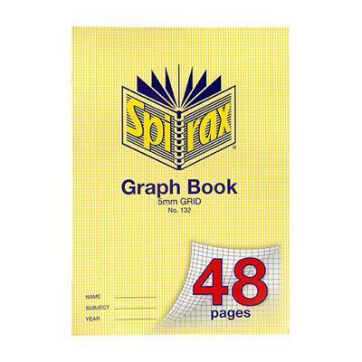 Spirax 132 Graph Book 5Mm Grid 48 Page A4 56132 - SuperOffice