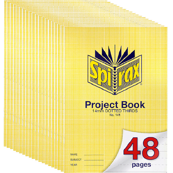 Spirax 141 Project Book A4 14mm Dotted Thirds 48 Page 20 Pack 56141 (20 Pack) - SuperOffice