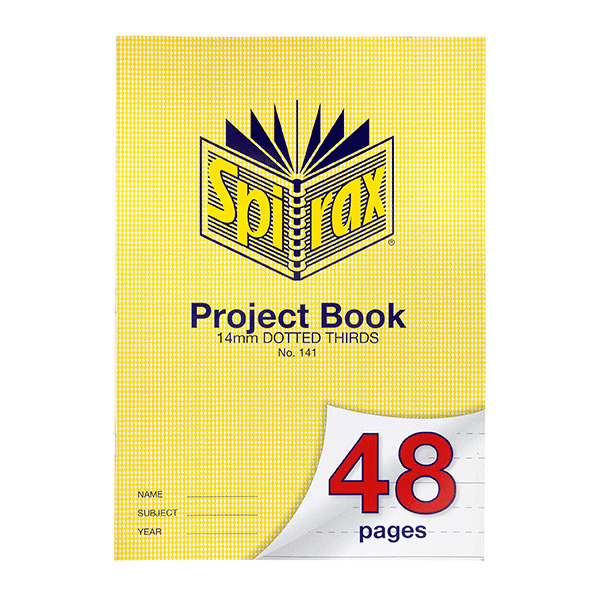 Spirax 141 Project Book A4 14mm Dotted Thirds 48 Page 20 Pack 56141 (20 Pack) - SuperOffice