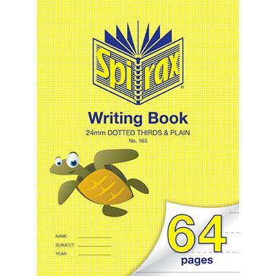 Spirax 163 Writing Book Dotted Thirds 24Mm 70Gsm 64 Page 330 X 240Mm Turtle 56163 - SuperOffice