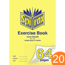 Spirax 212 Exercise Book Ruled 14mm 70GSM 64 Page A4 Pack 20 56212 (20 Pack) - SuperOffice