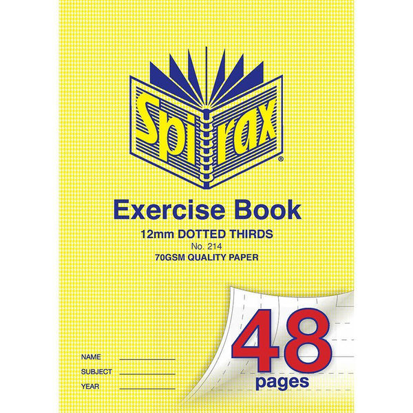 Spirax 214 Exercise Book Ruled 12Mm 70Gsm 48 Page A4 56214 - SuperOffice