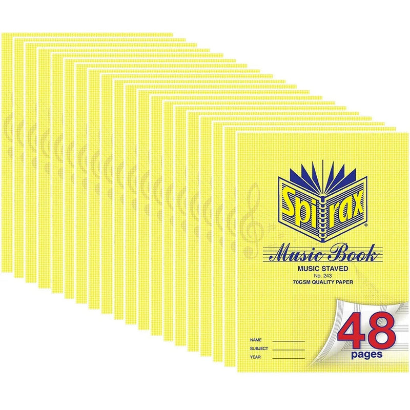 Spirax 243 Music Book 48 Page A4 20 Pack 55243 (20 Pack) - SuperOffice