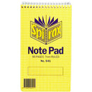 Spirax 541 Reporters Notebook Pad Spiral Bound Top Open 96 Page 147x87mm Pack 20 55241 (20 Pack) - SuperOffice