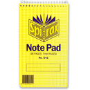 Spirax 541 Reporters Notebook Pad Spiral Bound Top Open 96 Page 147x87mm Pack 20 55241 (20 Pack) - SuperOffice