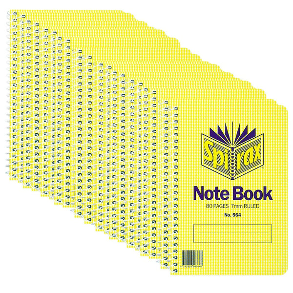 Spirax 564 Notebook Spiral Bound Side Opening 167x114mm 80 Page Pack 20 56051 (Pack 20) - SuperOffice