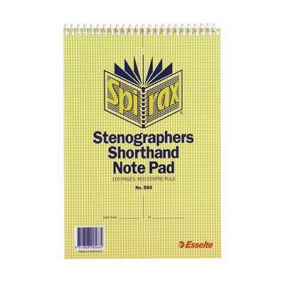 Spirax 566 Stenographer Short Hand Notebook Spiral Bound Top Open 50 Page 225 X 152Mm 56053 - SuperOffice