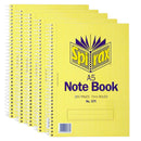 Spirax 571 Notebook A5 Spiral Bound 300 Page Pack 5 56571 (Pack 5) - SuperOffice