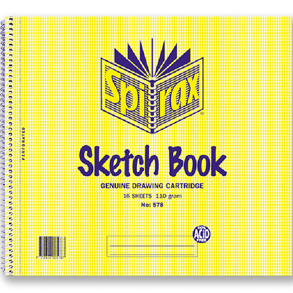 Spirax 578 Sketch Book Side Open 16 Page 247x270mm 56063 - SuperOffice