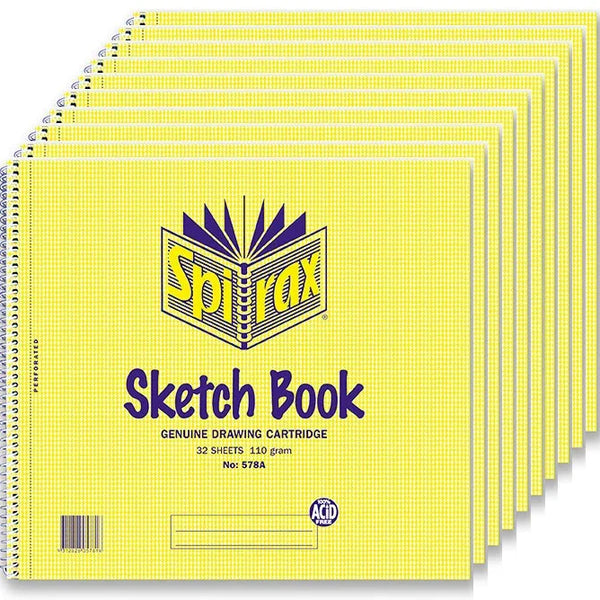 Spirax 578A Sketch Book Side Open 64 Page 247x270mm 10 Pack 56064 (10 Pack) - SuperOffice