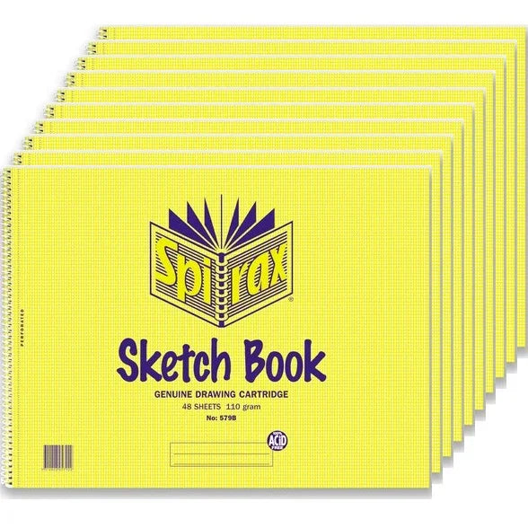 Spirax 579B Sketch Book Side Open 96 Page 272x360mm 10 Pack 56066 (10 Pack) - SuperOffice