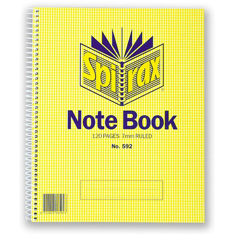 Spirax 592 Notebook Spiral Bound Side Opening 222x178mm 120 Page Pack 10 56055 (Pack 10) - SuperOffice