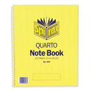 Spirax 593 Notebook Spiral Bound Side Open 120 Page Quarto 252x200mm Pack 10 56056 (10 Pack) - SuperOffice
