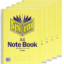 Spirax 595A Notebook 7mm Ruled Spiral Bound 240 Page A4 5 Pack 56059 (5 Pack) - SuperOffice