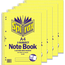 Spirax 599 3-Subject Notebook 7mm Ruled Spiral Bound 300 Page A4 Pack 5 56599 (5 Pack) - SuperOffice