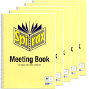 Spirax 705 Meeting Notes Actions Book Spiral Bound 140 Page A4 Pack 5 565705 (5 Pack) - SuperOffice