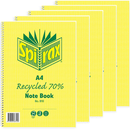 Spirax 810 Notebook 7mm Ruled 70% Recycled Spiral Bound A4 120 Page Pack 5 56800 (5 Pack) - SuperOffice