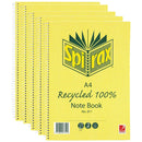 Spirax 811 Spiral Bound Recycled Notebook A4 240 Page 70gsm Pack 5 56801 (Pack 5) - SuperOffice