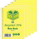 Spirax 813 Notebook 7Mm Ruled 70% Recycled Spiral Bound A6 100 Page Pack 5 56803 (5 Pack) - SuperOffice