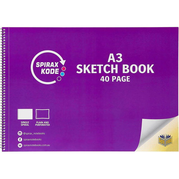 Spirax 965 Kode Sketchbook 40 Page A3 56965C - SuperOffice