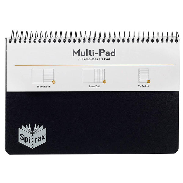 Spirax Multi Pad 100 Page A5 3 Templates Blank/Ruled/Grid/List 56425 - SuperOffice