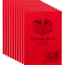 Spirax P118 Exercise Book Ruled 12mm 70GSM 48 Page A4 Red 10 Pack 56118P (10 Pack) - SuperOffice