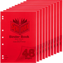 Spirax P122 Binder Book 8mm 48 Page A4 Red Pack 10 56122P (10 Pack) - SuperOffice