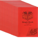 Spirax P130 Graph Book 10mm Grid 48 Page A4 Red 20 Pack 56130P (20 Pack) - SuperOffice