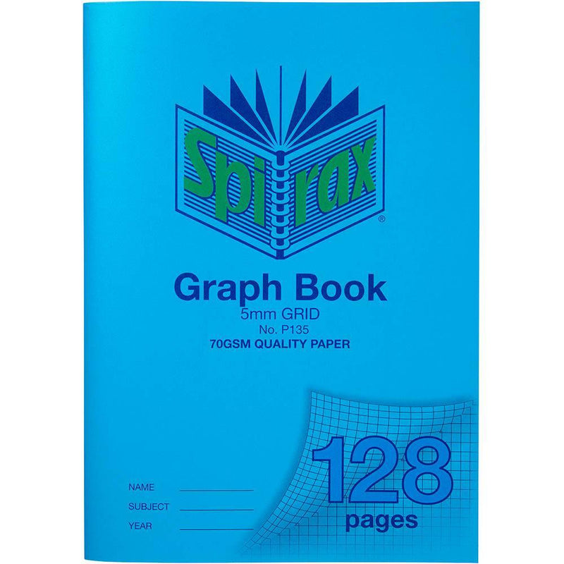 Spirax P135 Graph Book 5Mm Grid 128 Page A4 Blue 56135P - SuperOffice
