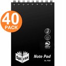 Spirax P560 Pocket Notebook Spiral Bound Top Opening 96 Page 112x77mm Black 40 Pack 5604200 (40 Pack) - SuperOffice
