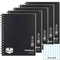 Spirax P592G Grid Book 5mm 240 Page 222x178mm Black 5 Pack 5659000 (5 Pack) - SuperOffice