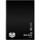 Spirax P595 Notebook 7Mm Ruled Polypropylene Cover Spiral Bound 120 Page A4 Black 5605800 - SuperOffice
